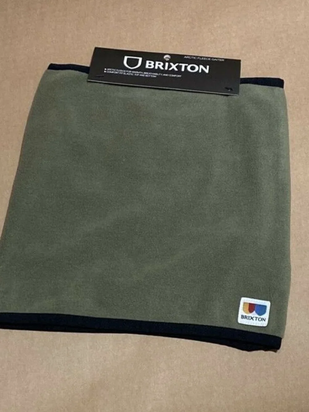 Brixton Mens Arctic Fleece Gaiter OS Olive green Outdoor Activewear Warm